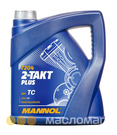 2T Plus MANNOL   4л. п/синт. API TC Масло моторное /кор.4шт./