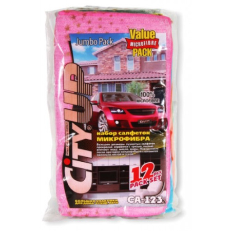 Салфетки из микрофибры набор 35*40 см 12шт СA-123 City Up /кор.30шт/
